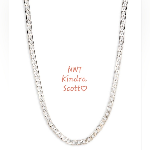 Kendra Scott Ronnie Link Chain Rhodium Plated Brass NWT. - Picture 1 of 9